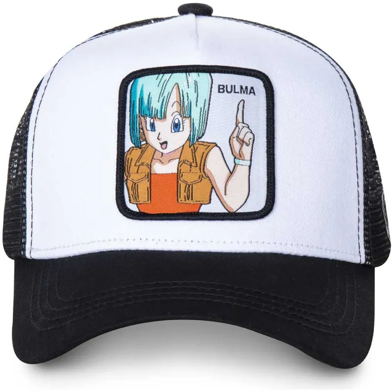 trucker-cap-weiss-und-schwarz-bulma-bul3-dragon-ball-von-capslab