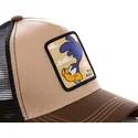 capslab-road-runner-roa2-looney-tunes-brown-trucker-hat