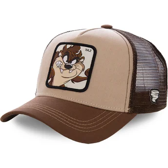 Capslab Tasmanian Devil TAZ2 Looney Tunes Brown Trucker Hat