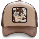 capslab-tasmanian-devil-taz2-looney-tunes-brown-trucker-hat