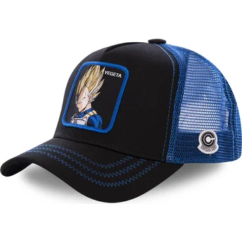 Czarna i niebieska czapka trucker Vegeta Super Saiyan VE3 Dragon Ball od Capslab
