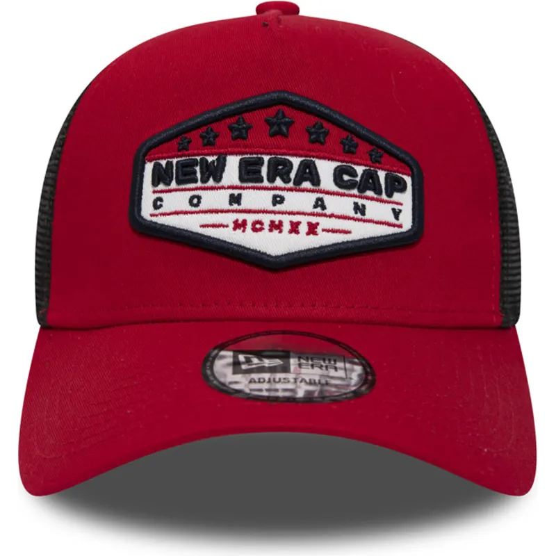 mutzen-gebogen-rot-snapback-a-frame-von-new-era mutzen-gebogen-rot-snapback-a-frame-von-new-era