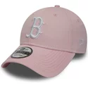 new-era-curved-brim-9forty-essential-de-boston-red-sox-mlb-adjustable-cap-pink