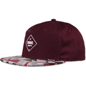 Djinns 5-Panel Snapback Cap Bordeaux Rubber Aztek