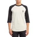 volcom-black-cutout-3-4-sleeve-t-shirt-weiss-und-schwarz