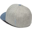 volcom-curved-brim-vintage-blau-full-stone-xfit-fitted-cap-grau-mit-blauem-schirm