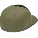 volcom-curved-brim-army-full-stone-xfit-fitted-cap-schwarz-und-grun