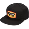 volcom-flat-brim-yellow-cresticle-snapback-cap-schwarz-