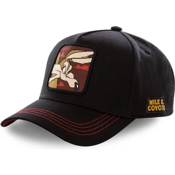 mutzen-gebogen-schwarz-snapback-kojote-looney-tunes-von-capslab