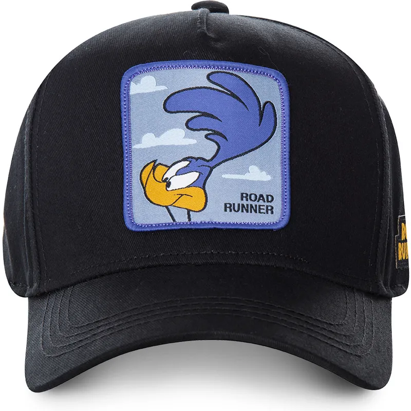 mutzen-gebogen-schwarz-snapback-roadrunner-looney-tunes-von-capslab