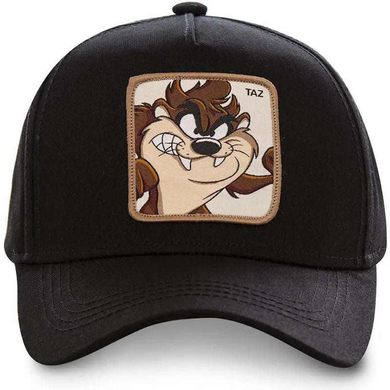 mutzen-gebogen-schwarz-snapback-diablo-tasmanischer-teufel-looney-tunes-von-capslab