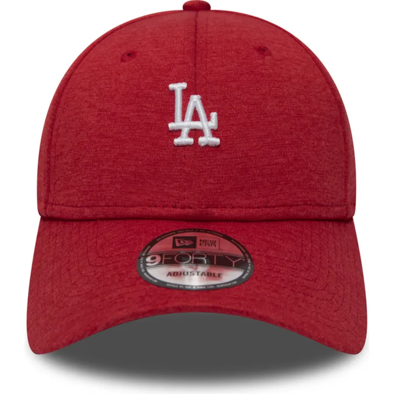 mutzen-gebogen-rot-verstellbares-band-9forty-shadow-tech-der-los-angeles-dodgers-mlb-von-new-era