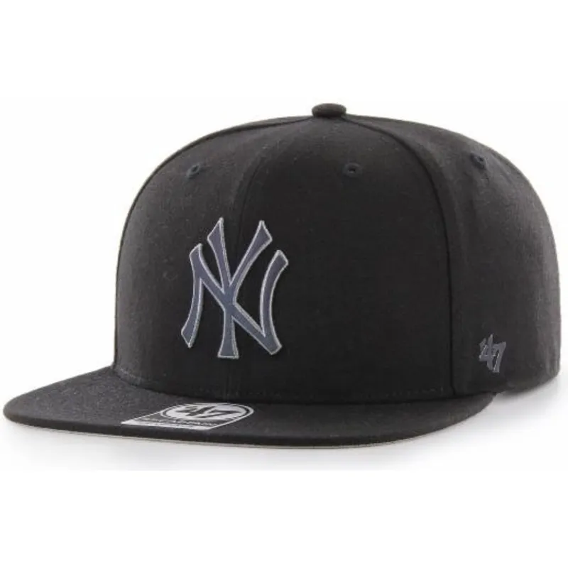 mutzen-flach-schwarz-snapback-captain-iridescent-der-new-york-yankees-mlb-von-47-brand mutzen-flach-schwarz-snapback-captain-iridescent-der-new-york-yankees-mlb-von-47-brand