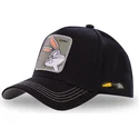 schwarze-snapback-cap-mit-gebogenem-schirm-bugs-bunny-bun3-looney-tunes-von-capslab