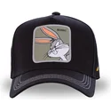 schwarze-snapback-cap-mit-gebogenem-schirm-bugs-bunny-bun3-looney-tunes-von-capslab