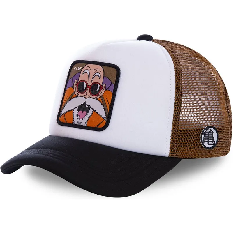 mutzen-gebogen-weiss-snapback-master-roshi-dragon-ball-von-capslab