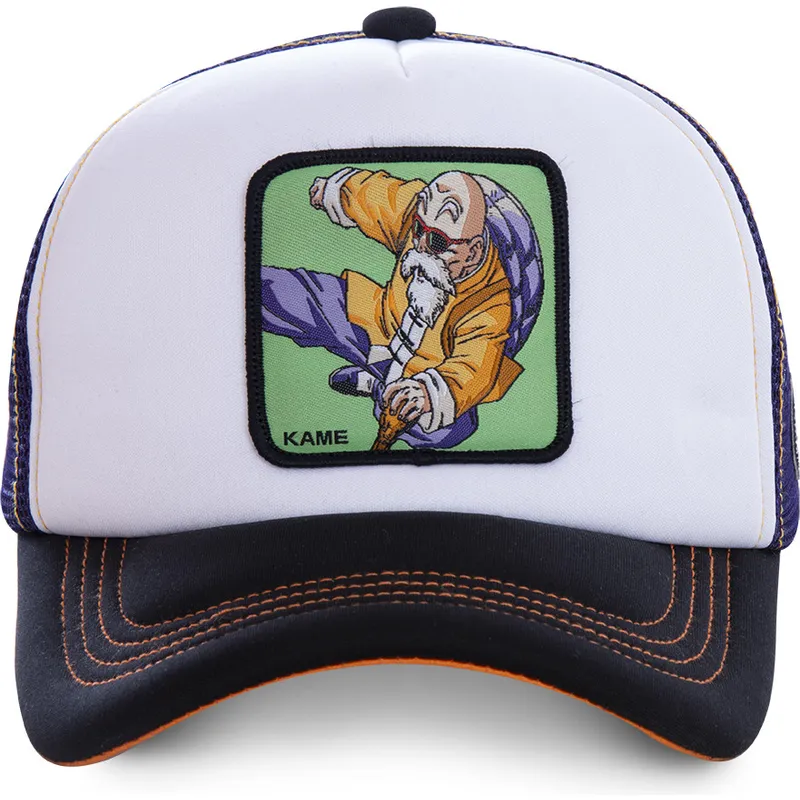 mutzen-gebogen-weiss-snapback-master-roshi-dragon-ball-von-capslab