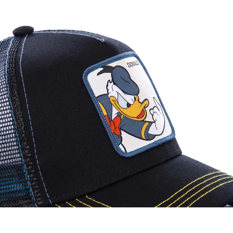 mutzen-gebogen-schwarz-snapback-donald-duck-disney-von-capslab