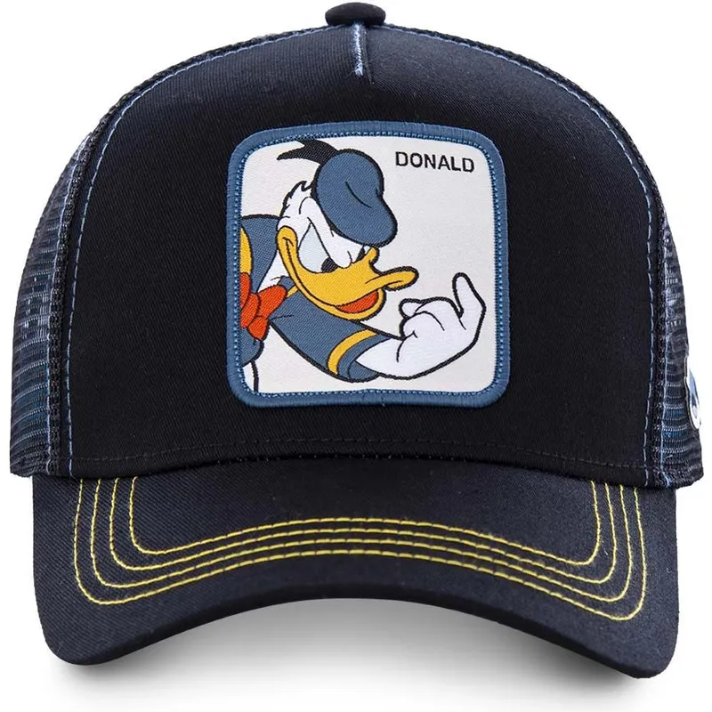 mutzen-gebogen-schwarz-snapback-donald-duck-disney-von-capslab