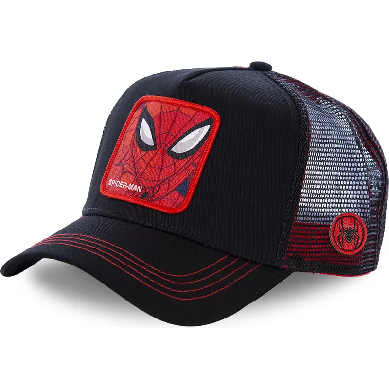 mutzen-gebogen-schwarz-snapback-spider-man-marvel-comics-von-capslab