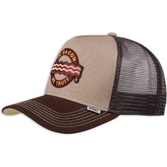 Gorra trucker marrón Food Bacon de Djinns