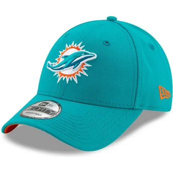 Justerbar blå kurvad keps 9FORTY The League från Miami Dolphins NFL av New Era