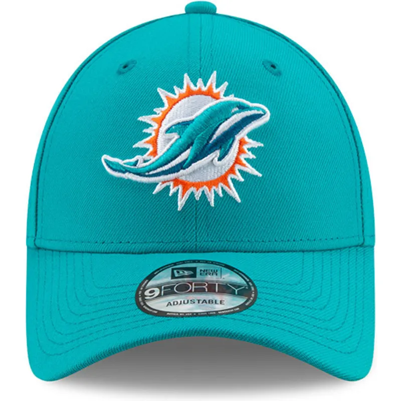 blaue-verstellbare-curved-cap-9forty-the-league-der-miami-dolphins-nfl-von-new-era