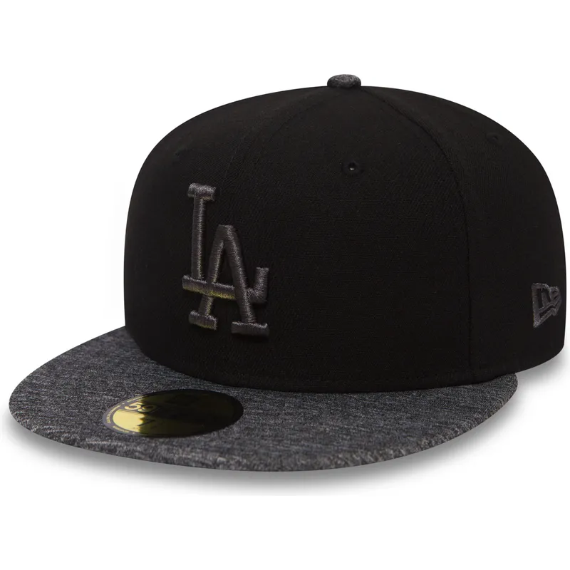 los-angeles-dodgers-mlb-new-era-59fifty-grey-collection-schwarze-flat-cap