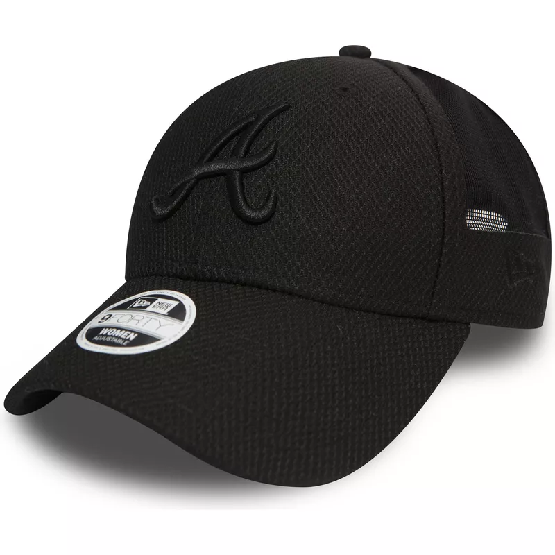 casquette-courbee-noire-ajustable-avec-logo-noir-9forty-sport-mesh-atlanta-braves-mlb-new-era