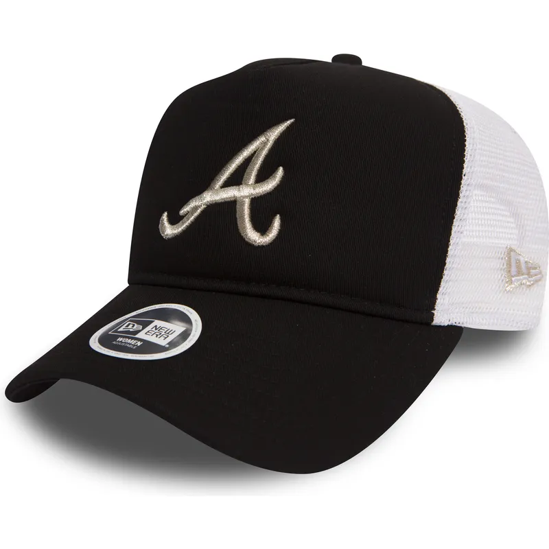 schwarze-trucker-kappe-9forty-essential-der-atlanta-braves-mlb-von-new-era