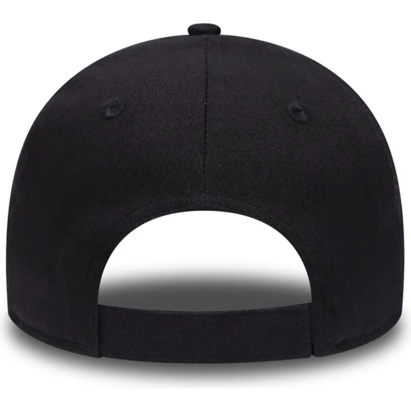 mutzen-gebogen-schwarz-verstellbares-band-fur-kinder-velcro-9forty-essential-der-new-york-yankees-mlb-von-new-era