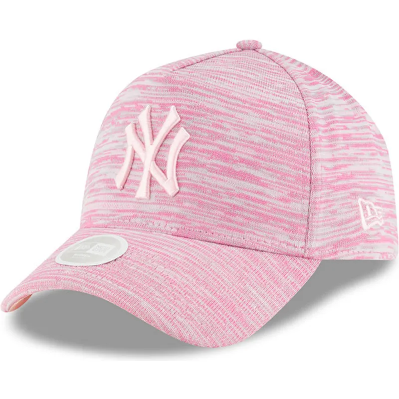 mutzen-gebogen-rosa-snapback-ajustable-9forty-a-frame-engineered-fit-der-new-york-yankees-mlb-von-new-era