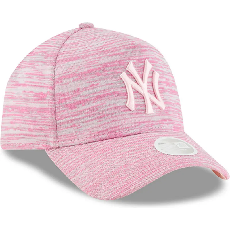 mutzen-gebogen-rosa-snapback-ajustable-9forty-a-frame-engineered-fit-der-new-york-yankees-mlb-von-new-era