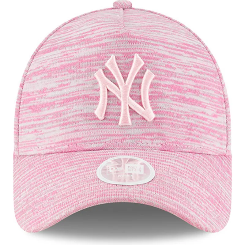 mutzen-gebogen-rosa-snapback-ajustable-9forty-a-frame-engineered-fit-der-new-york-yankees-mlb-von-new-era