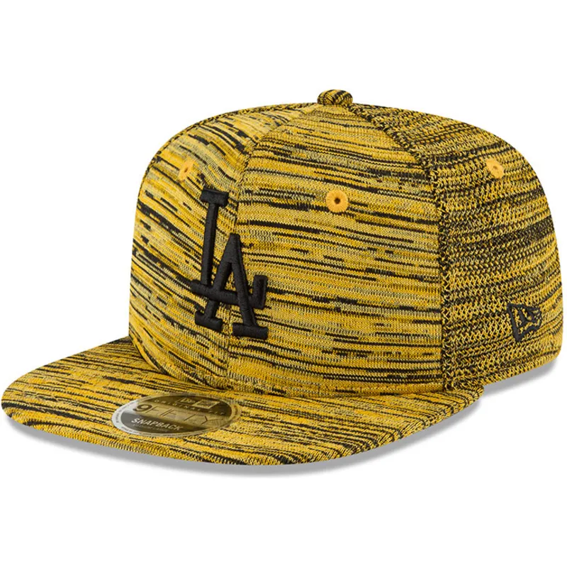 mutzen-flach-gelb-snapback-negro-9fifty-engineered-fit-der-los-angeles-dodgers-mlb-von-new-era