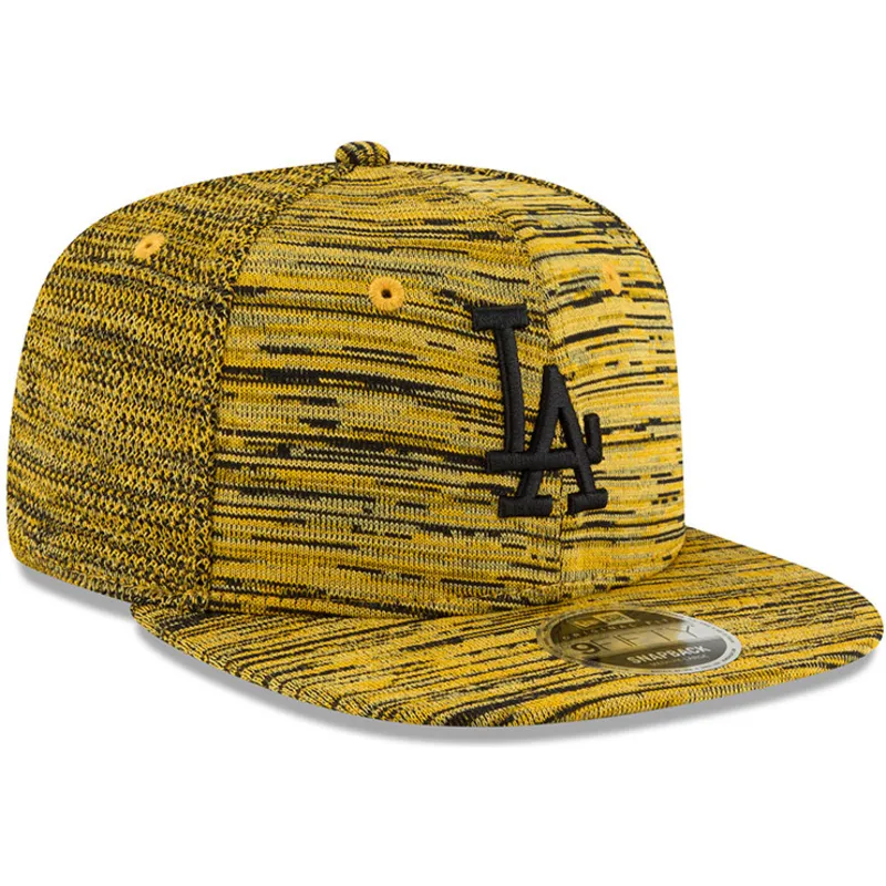 mutzen-flach-gelb-snapback-negro-9fifty-engineered-fit-der-los-angeles-dodgers-mlb-von-new-era