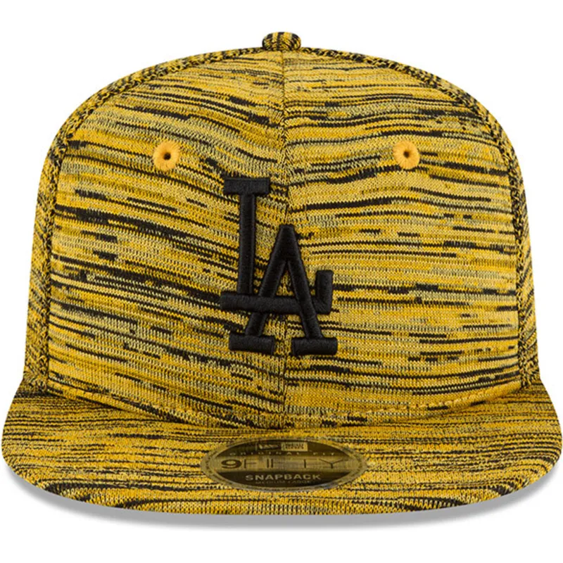 mutzen-flach-gelb-snapback-negro-9fifty-engineered-fit-der-los-angeles-dodgers-mlb-von-new-era