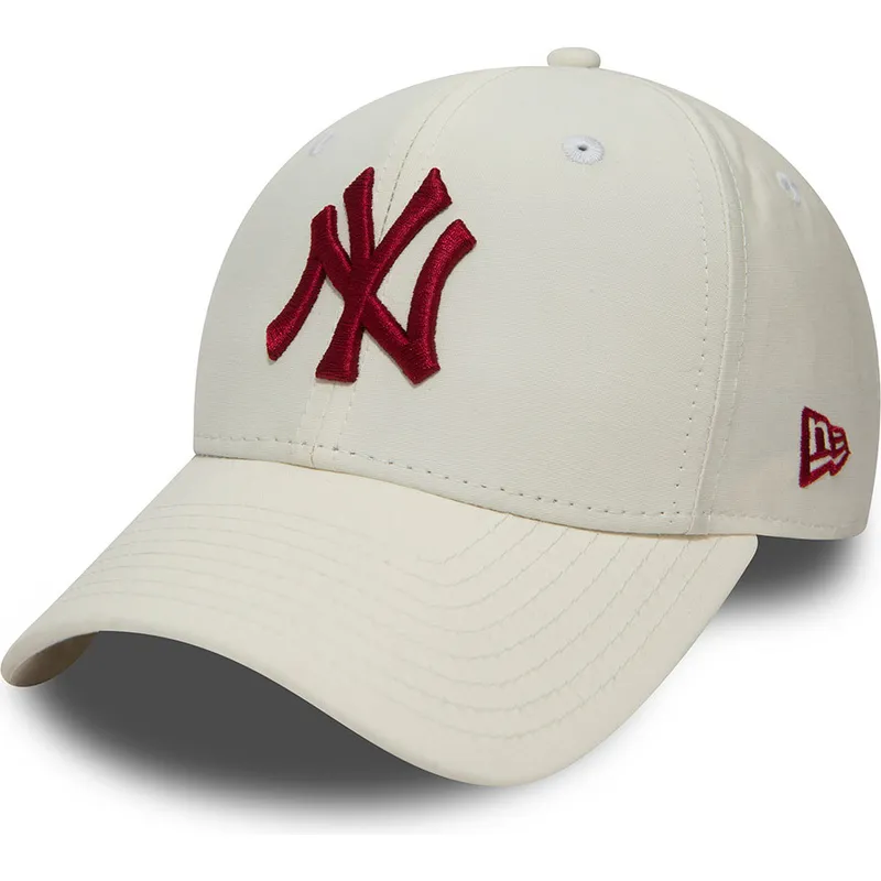 mutzen-gebogen-weiss-snapback-granate-9fifty-nylon-pre-curved-fit-der-new-york-yankees-mlb-von-new-era