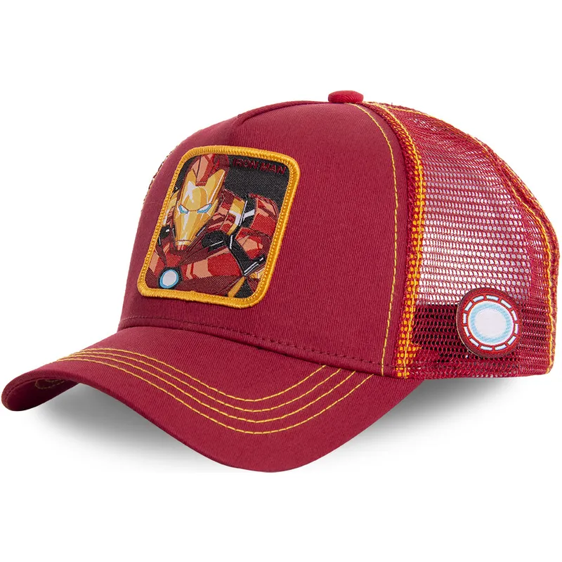 mutzen-gebogen-rot-snapback-iron-man-marvel-comics-von-capslab mutzen-gebogen-rot-snapback-iron-man-marvel-comics-von-capslab