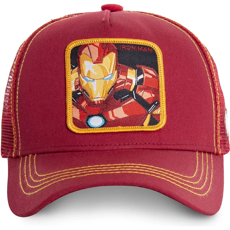 mutzen-gebogen-rot-snapback-iron-man-marvel-comics-von-capslab mutzen-gebogen-rot-snapback-iron-man-marvel-comics-von-capslab