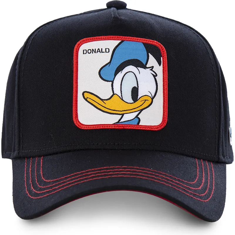mutzen-gebogen-schwarz-snapback-donald-duck-disney-von-capslab
