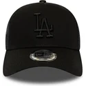 mutzen-gebogen-schwarz-snapback-league-essential-a-frame-der-los-angeles-dodgers-mlb-von-new-era