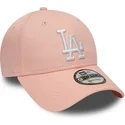 rosa-verstellbare-9forty-league-essential-kappe-der-los-angeles-dodgers-mlb-von-new-era