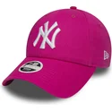 new-era-curved-brim-9forty-essential-new-york-yankees-mlb-pink-adjustable-cap