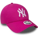 cappellino-curvo-rosa-regolabile-9forty-essential-dei-new-york-yankees-mlb-di-new-era