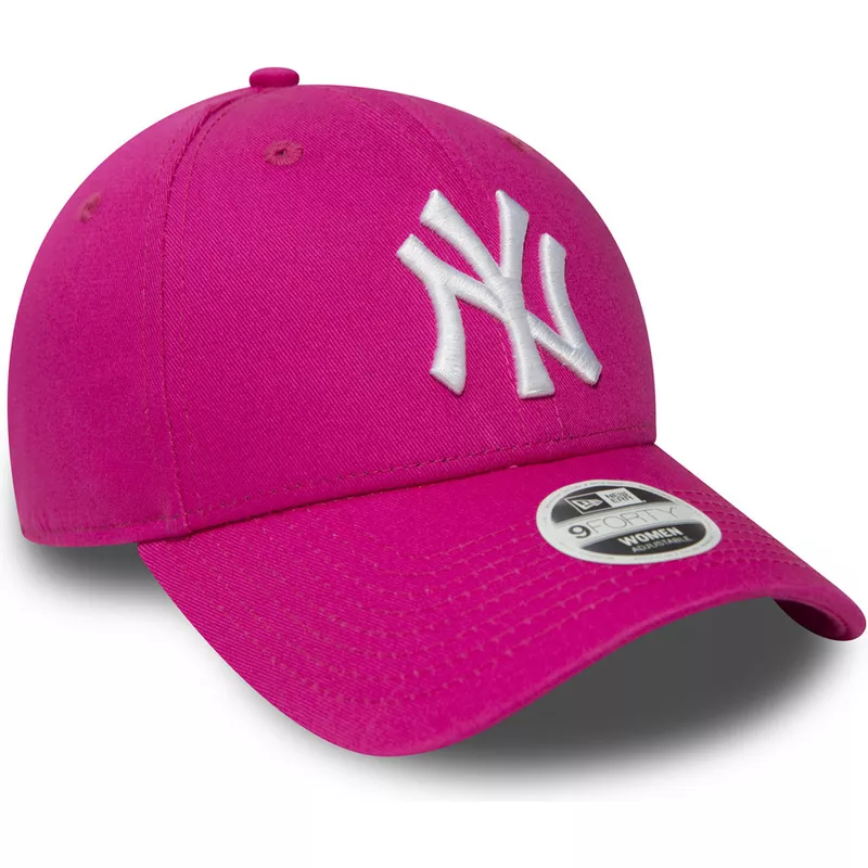 new-era-curved-brim-9forty-essential-new-york-yankees-mlb-adjustable-cap-pink