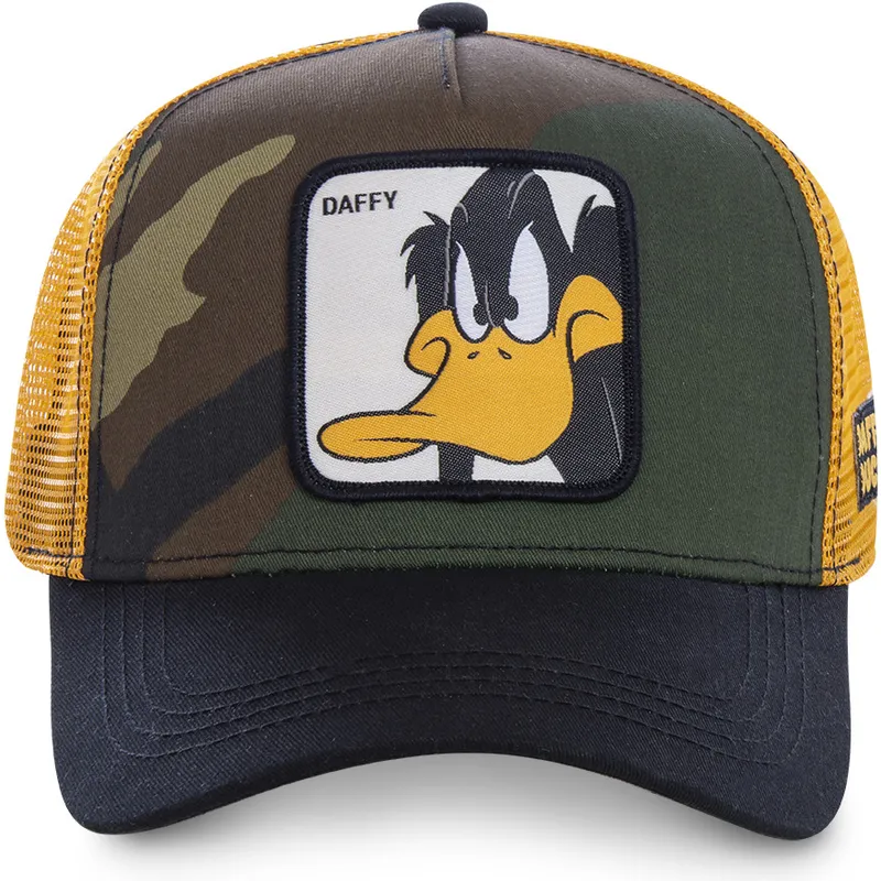 truckerkeps-kamouflage-gul-och-svart-daffy-duck-daf4-looney-tunes-fran-capslab