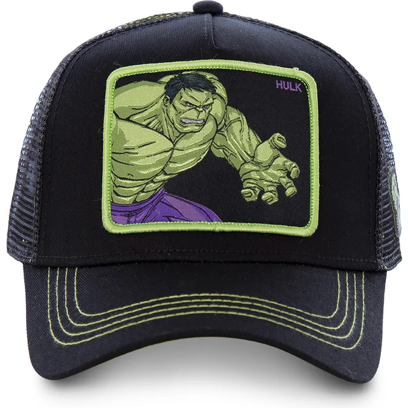 mutzen-gebogen-schwarz-snapback-hulk-marvel-comics-von-capslab mutzen-gebogen-schwarz-snapback-hulk-marvel-comics-von-capslab
