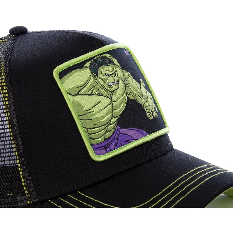 mutzen-gebogen-schwarz-snapback-hulk-marvel-comics-von-capslab mutzen-gebogen-schwarz-snapback-hulk-marvel-comics-von-capslab