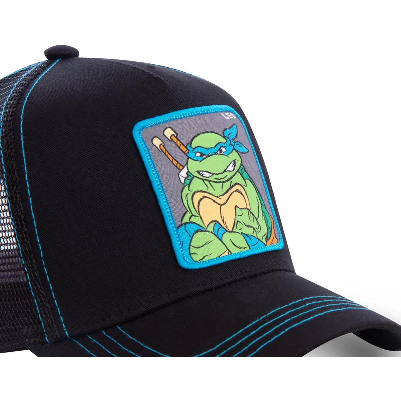 mutzen-gebogen-schwarz-snapback-leonardo-ninja-turtles-von-capslab